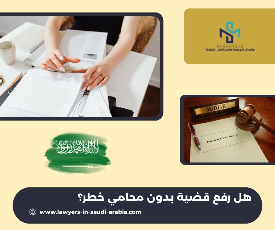 هل رفع قضية بدون محامي خطر؟