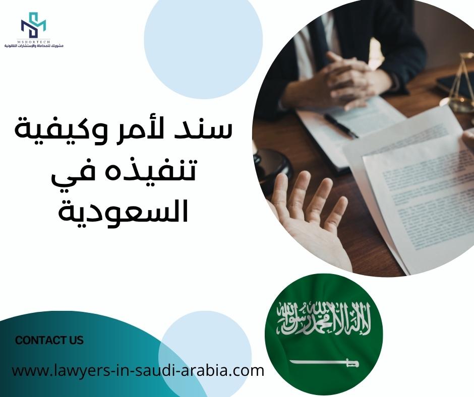 سند لأمر وكيفية تنفيذه في السعودية