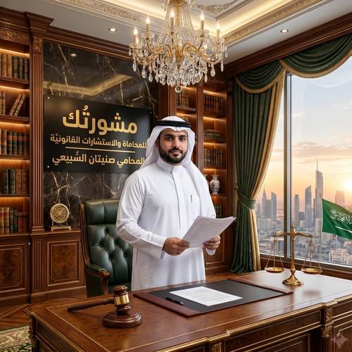 المحامي صنيتان السبيعي يستعد للترافع أمام المحاكم من مكتب مشورتك للمحاماة بالرياض